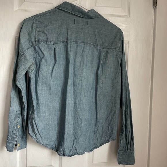 Madewell Lightweight Denim Chambray Button Down shirt long sleeve - Picture 3 of 8